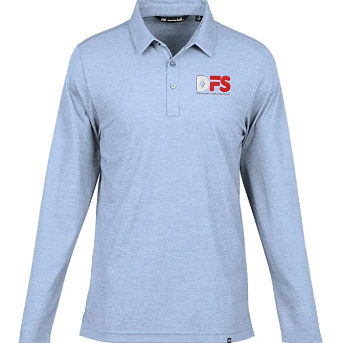 TravisMathew Oceanside Heather Long Sleeve Polo