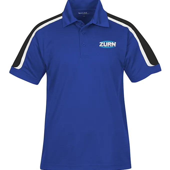 Tricolor Shoulder Accent Performance Polo - Men's