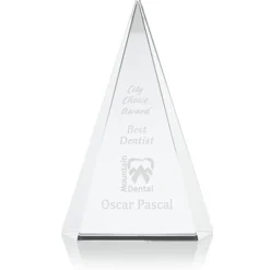 Trig Crystal Award - 8 inches