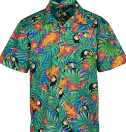 Tropical Print Camp Shirt