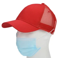Trucker Mesh Back Cap with Face Mask Buttons
