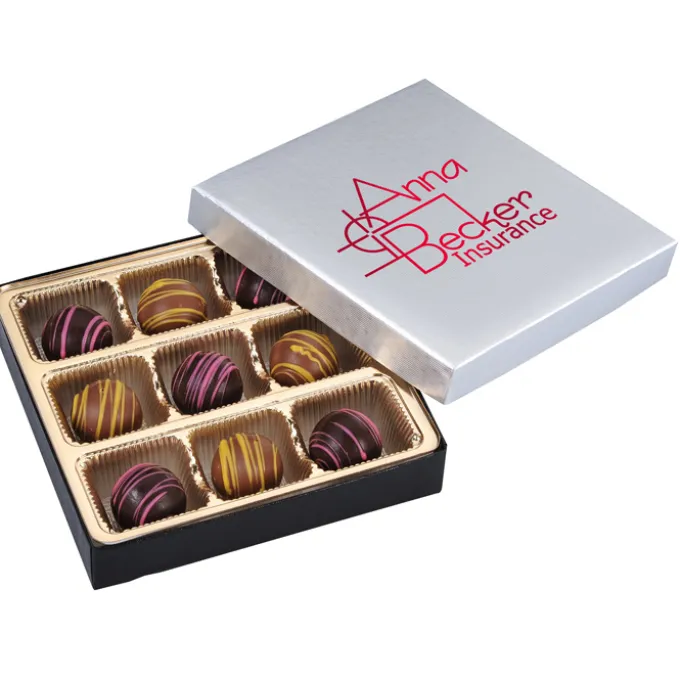 Truffles - 9-Pieces - Silver Box