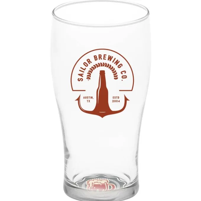 Tulip Pub Glass - 16 oz - Bottom Full Color