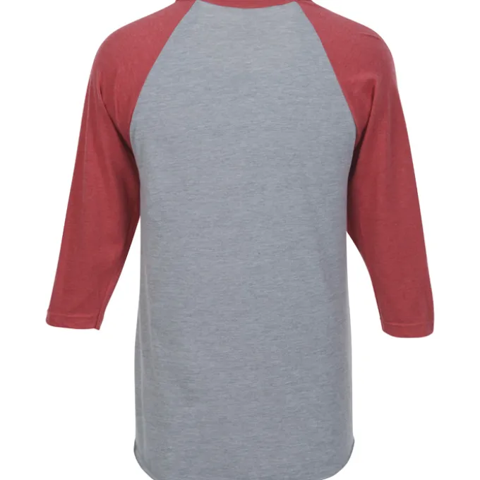 Tultex Fine Jersey 3/4 Sleeve Raglan T-Shirt - Colors