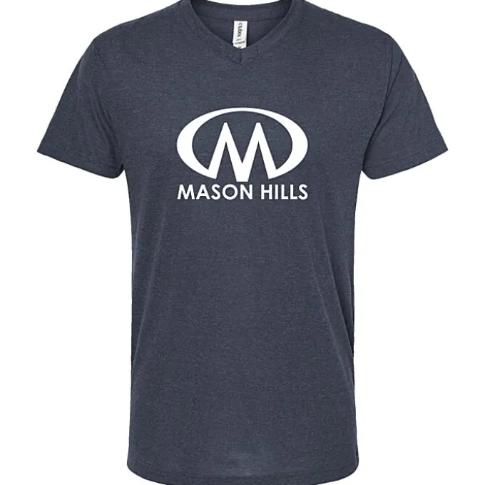 Tultex Polyester Blend V-Neck T-Shirt - Men's