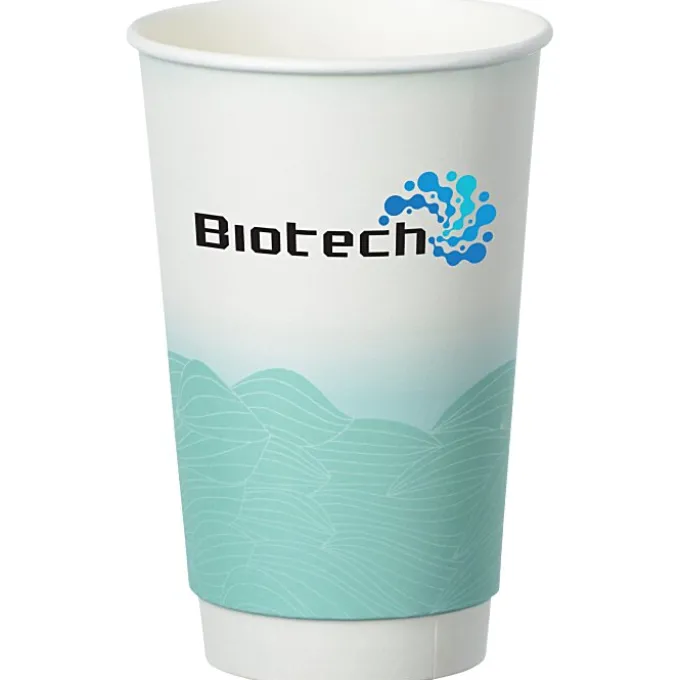 Turbulent Waves Full Color Insulated Paper Cup - 16 oz.