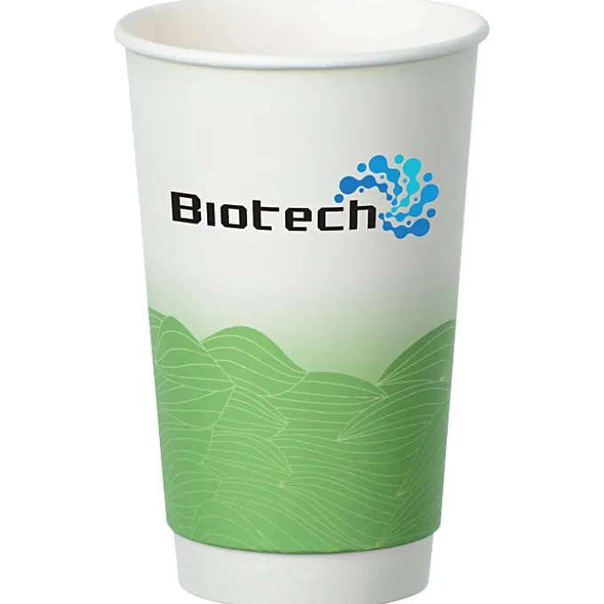 Turbulent Waves Full Color Insulated Paper Cup - 16 oz.