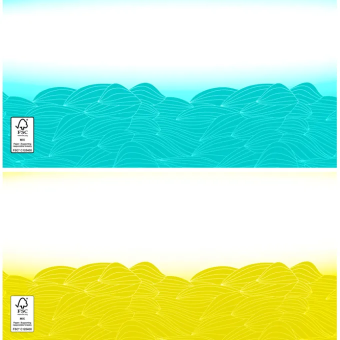 Turbulent Waves Full Color Insulated Paper Cup with Lid - 16 oz.