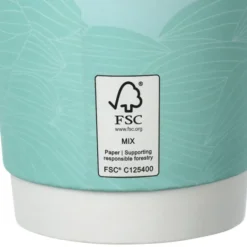 Turbulent Waves Full Color Insulated Paper Cup with Lid - 16 oz.