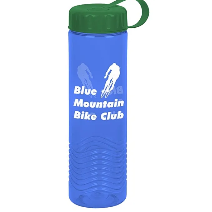Twist Water Bottle with Tethered Lid - 24 oz