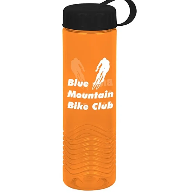 Twist Water Bottle with Tethered Lid - 24 oz