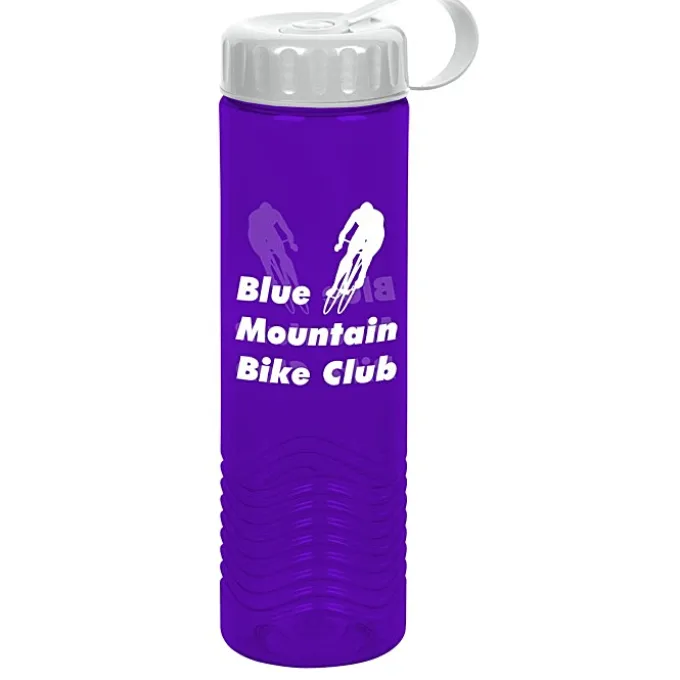 Twist Water Bottle with Tethered Lid - 24 oz