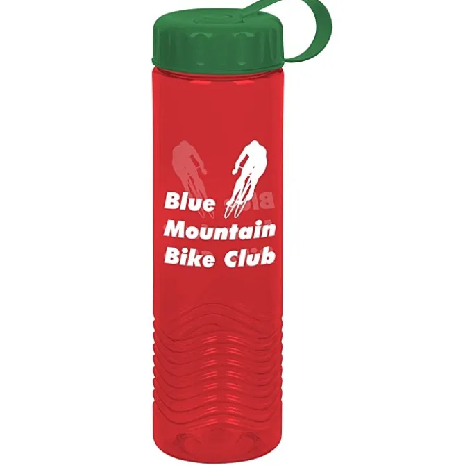 Twist Water Bottle with Tethered Lid - 24 oz