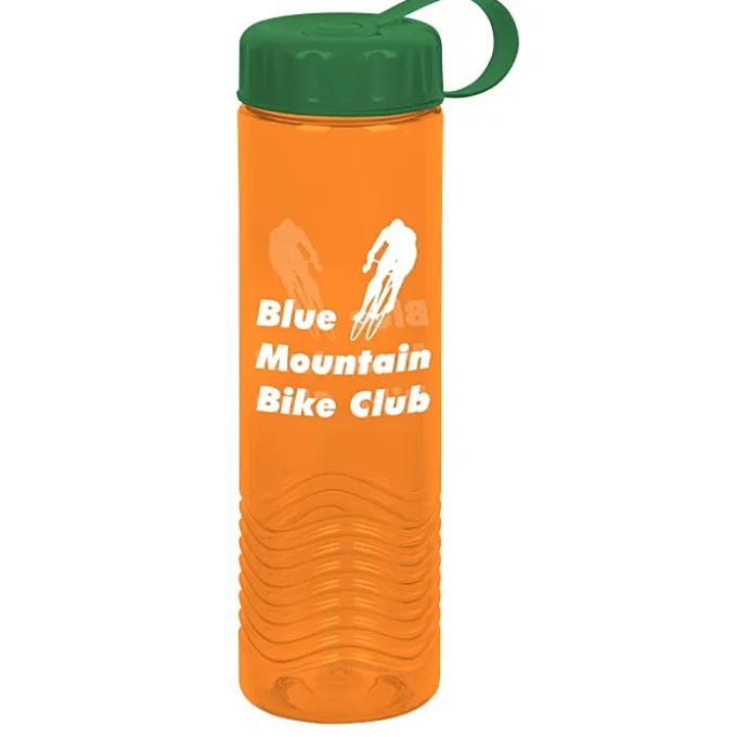 Twist Water Bottle with Tethered Lid - 24 oz