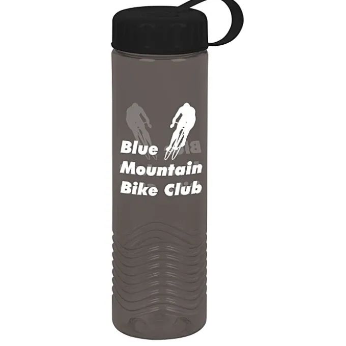 Twist Water Bottle with Tethered Lid - 24 oz