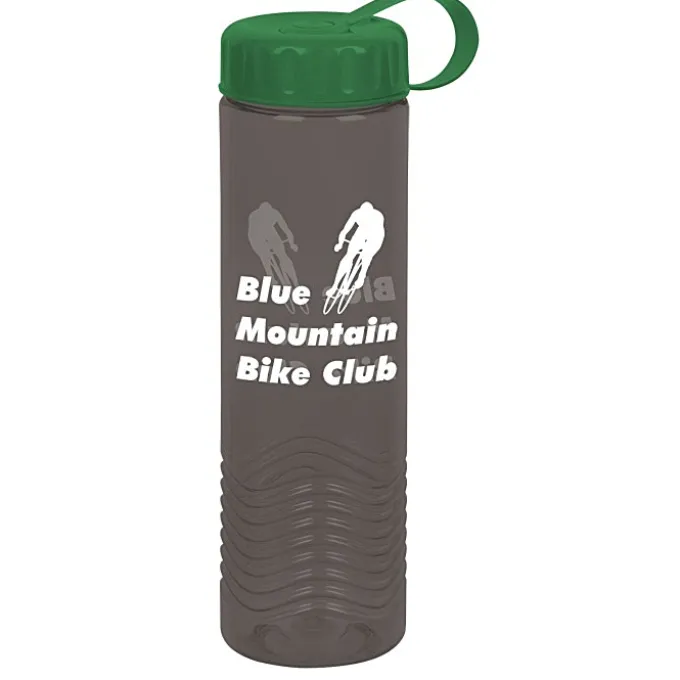 Twist Water Bottle with Tethered Lid - 24 oz