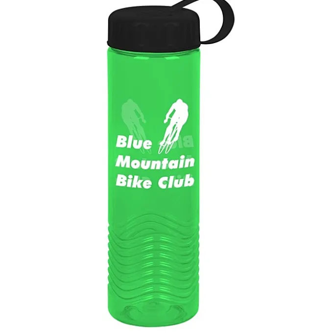 Twist Water Bottle with Tethered Lid - 24 oz