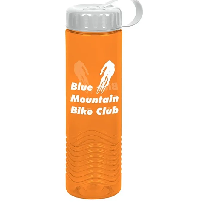 Twist Water Bottle with Tethered Lid - 24 oz