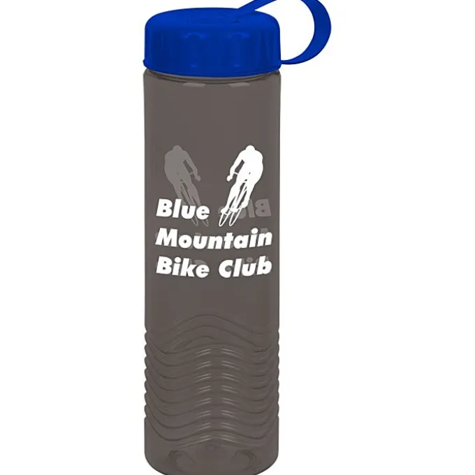Twist Water Bottle with Tethered Lid - 24 oz