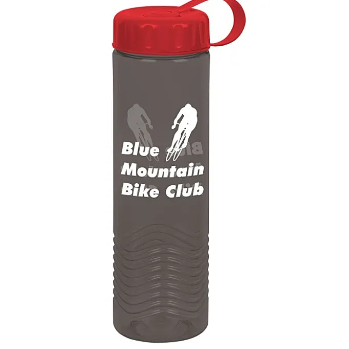 Twist Water Bottle with Tethered Lid - 24 oz
