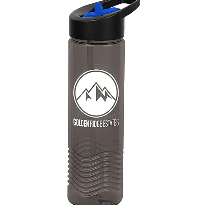 Twist Water Bottle with Two-Tone Flip Straw Lid - 24 oz