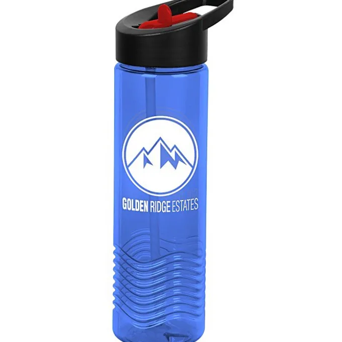 Twist Water Bottle with Two-Tone Flip Straw Lid - 24 oz