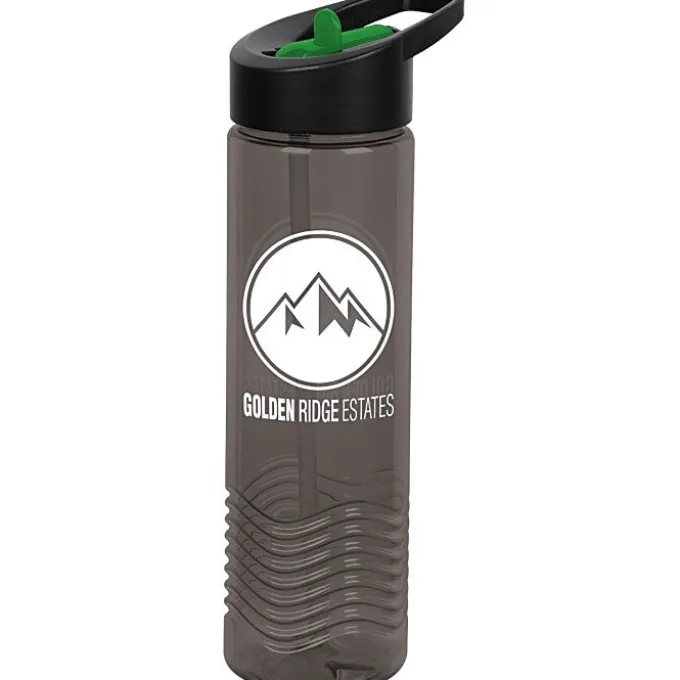 Twist Water Bottle with Two-Tone Flip Straw Lid - 24 oz