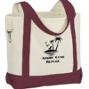 Two-Tone Accent Gusseted Tote Bag