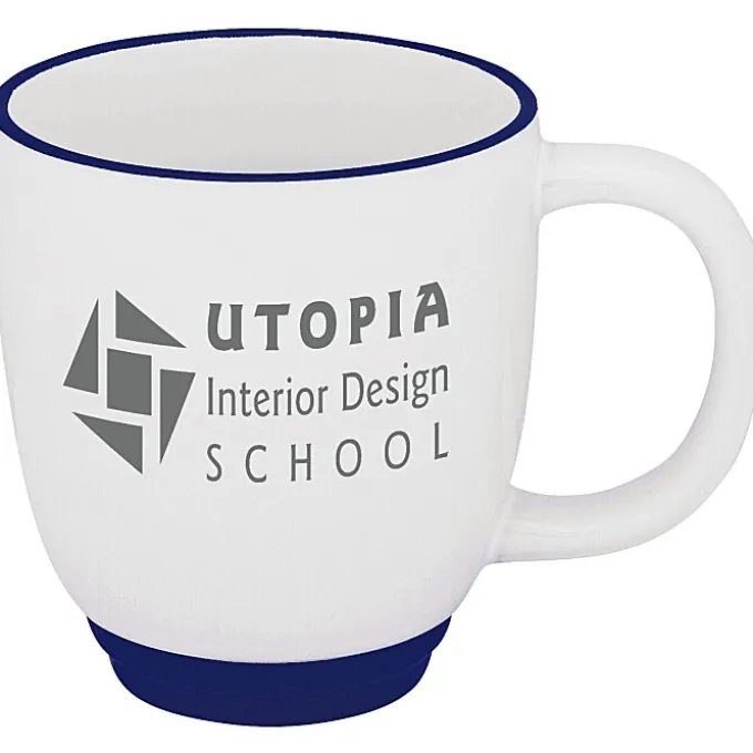 Two-Tone Bistro Mug - 12 oz - White