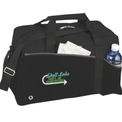 Two-Tone Duffel Bag - Embroidered