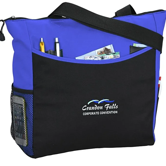 Two-Tone Tote Bag - Embroidered