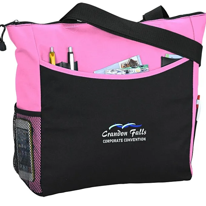 Two-Tone Tote Bag - Embroidered