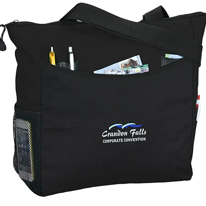 Two-Tone Tote Bag - Embroidered