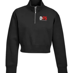 Ultimate 8.3-ounce CVC Fleece Cropped 1/2-Zip Pullover - Ladies' - Embroidered