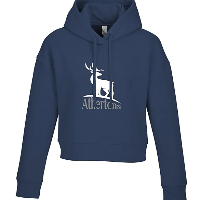 Ultimate 8.3-oz CVC Fleece Cropped Hoodie - Ladies' - Screen