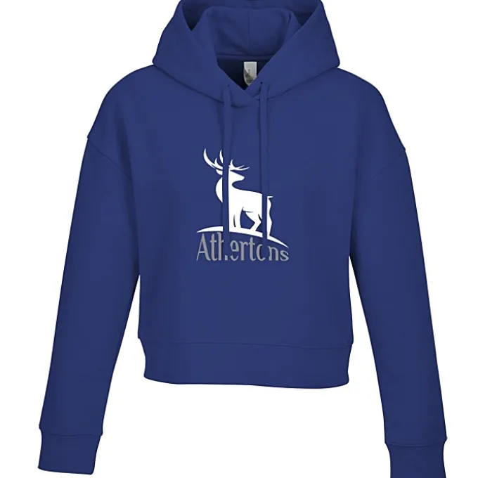 Ultimate 8.3-oz CVC Fleece Cropped Hoodie - Ladies' - Screen