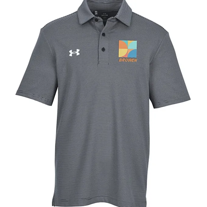 Under Armour Destin Drive Striped Performance Polo - Embroidered
