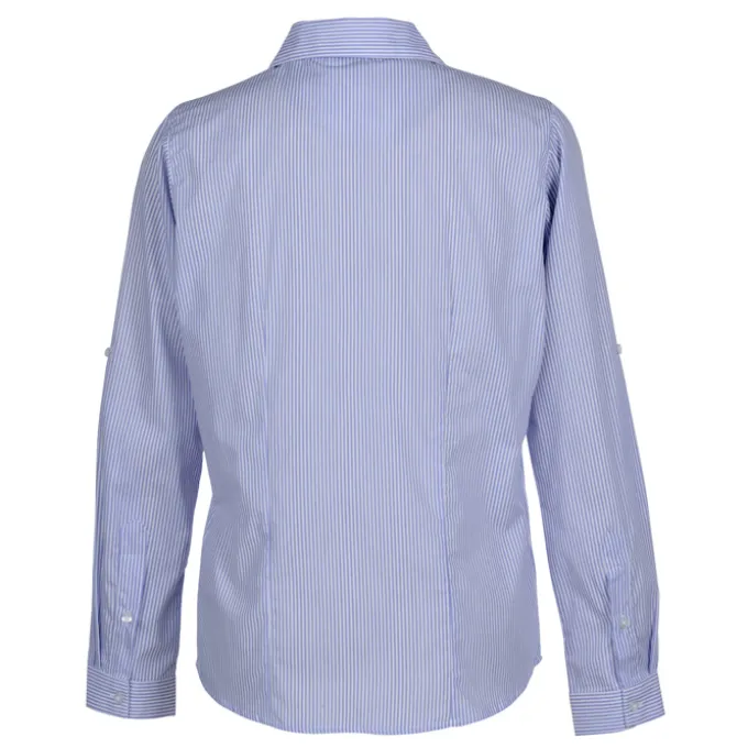 Untucked Striped Poplin Shirt - Ladies'