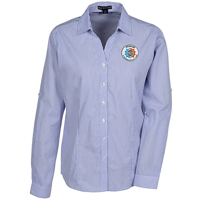 Untucked Striped Poplin Shirt - Ladies'