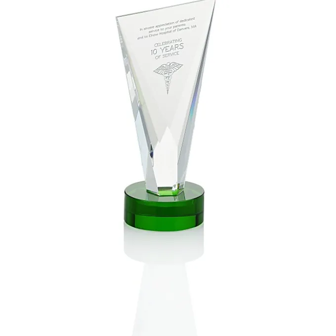 Valiant Crystal Award - 7 inches