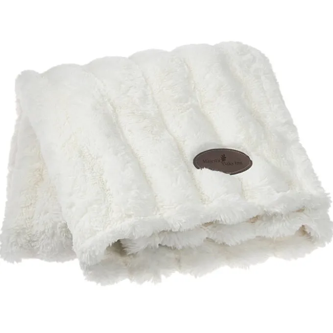 Vanilla Ridge Faux Fur Blanket