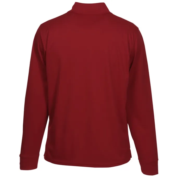 Vansport Omega Solid Mesh LS Tech Polo - Men's