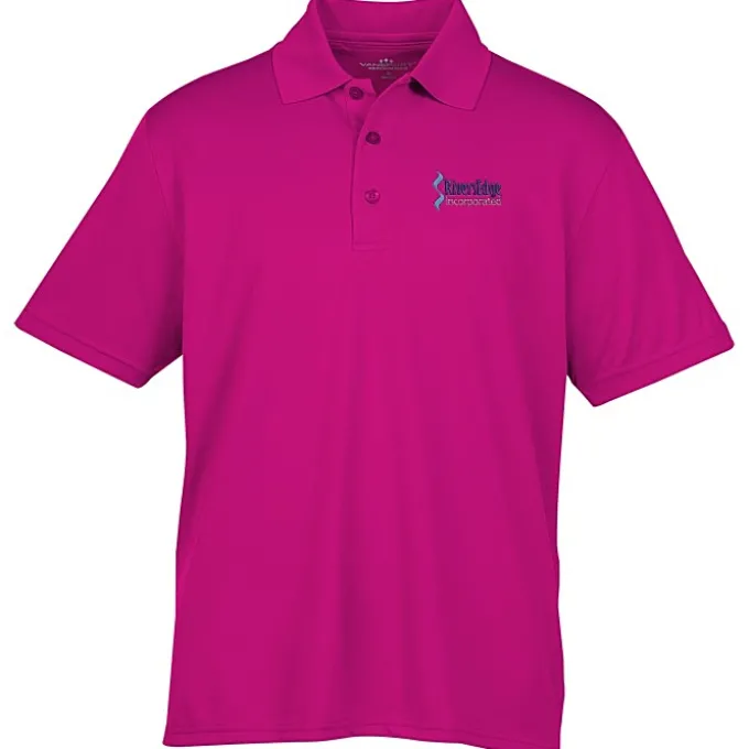 Vansport Omega Solid Mesh Tech Polo - Men's - Embroidered