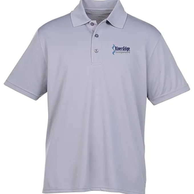 Vansport Omega Solid Mesh Tech Polo - Men's - Embroidered