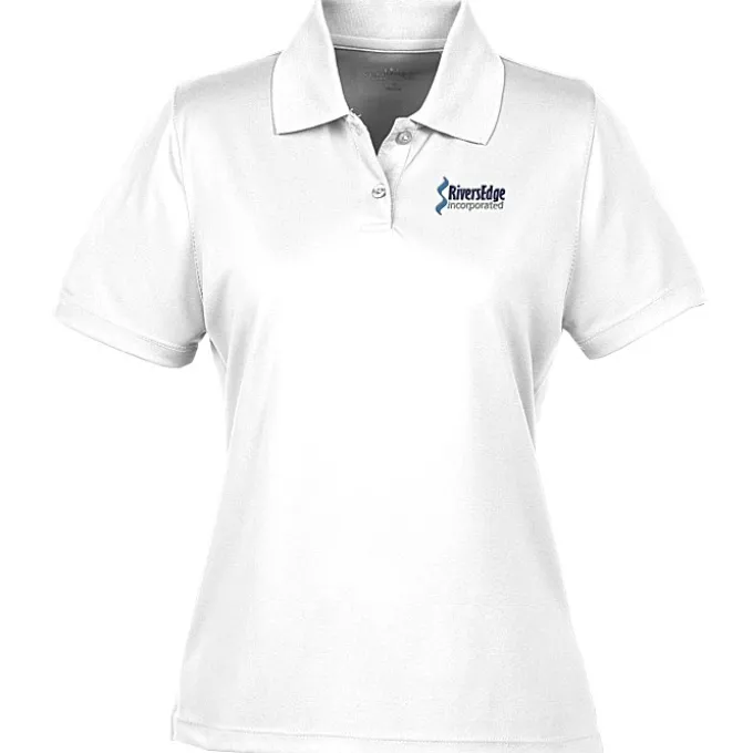Vansport Omega Solid Mesh Tech Polo - Ladies' - Embroidered