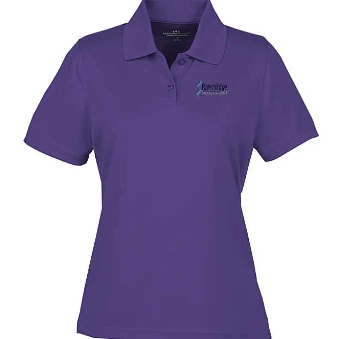 Vansport Omega Solid Mesh Tech Polo - Ladies' - Embroidered