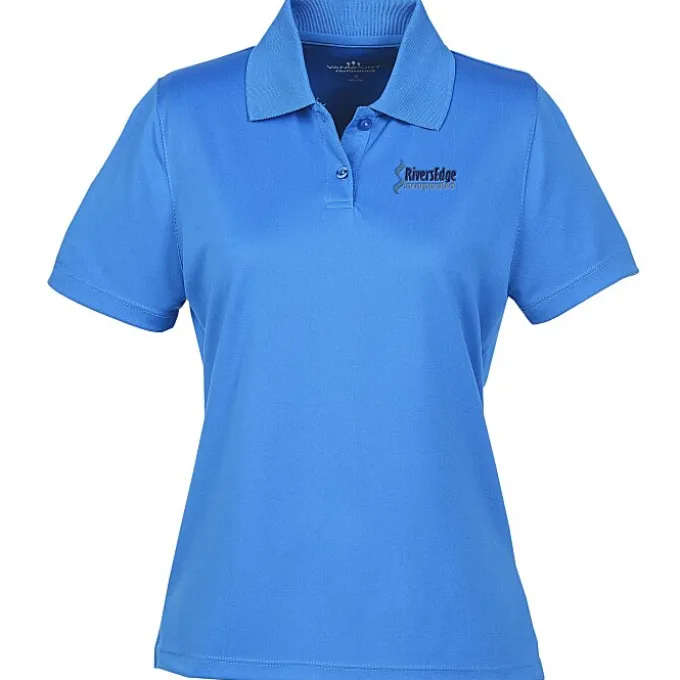 Vansport Omega Solid Mesh Tech Polo - Ladies' - Embroidered