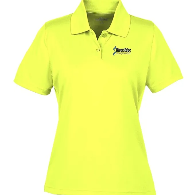 Vansport Omega Solid Mesh Tech Polo - Ladies' - Embroidered