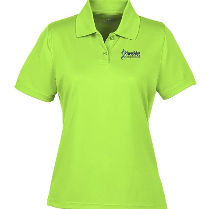 Vansport Omega Solid Mesh Tech Polo - Ladies' - Embroidered