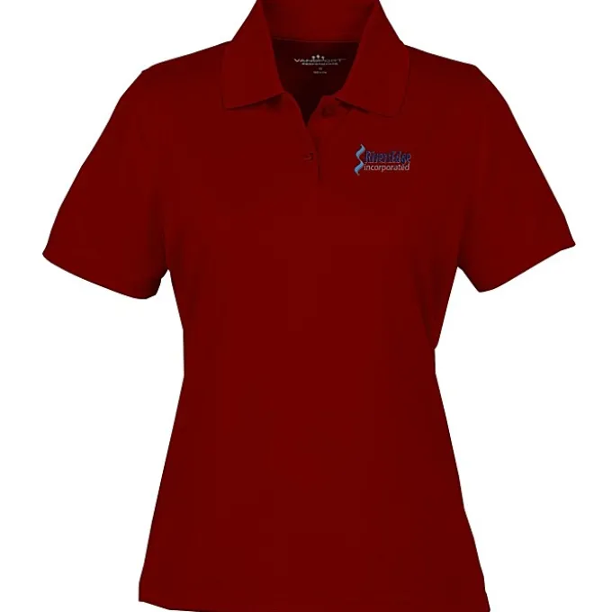 Vansport Omega Solid Mesh Tech Polo - Ladies' - Embroidered